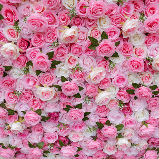 BD-025 3D Fabric Artificial Flower Backdrop Rolling Up Curtain Flower Wall - 8ft*8ft