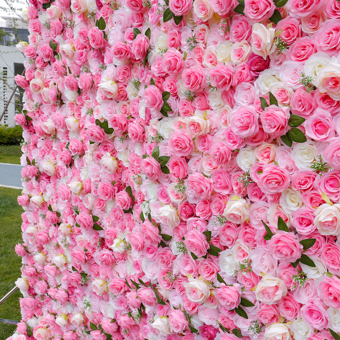 BD-025 3D Fabric Artificial Flower Backdrop Rolling Up Curtain Flower Wall - 8ft*8ft