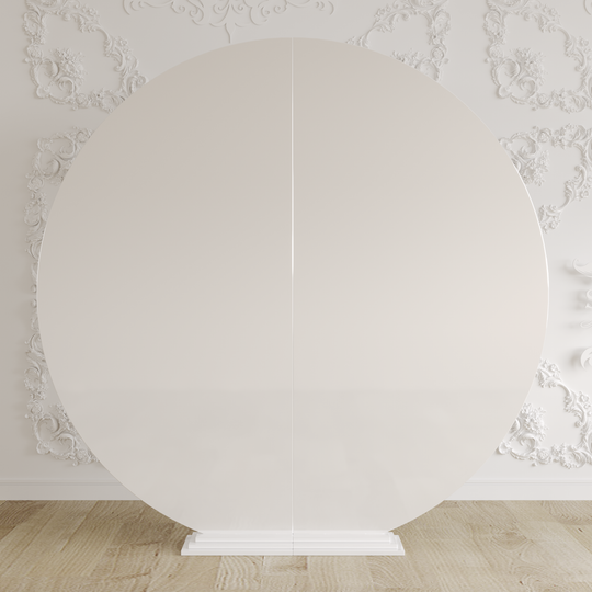 Custom White Round Acrylic Backdrop - 6.5ft