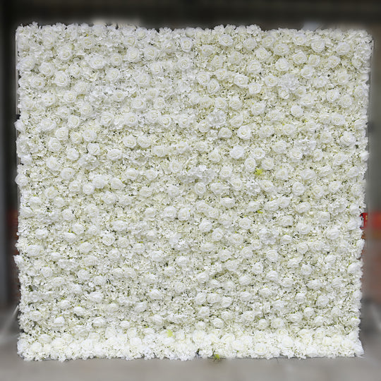 BD-047 2D Fabric Artificial Flower Backdrop Rolling Up Curtain Flower Wall - 8ft*8ft