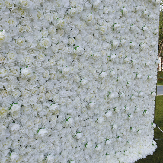 BD-034 2D Fabric Artificial Flower Backdrop Rolling Up Curtain Flower Wall - 8ft*8ft