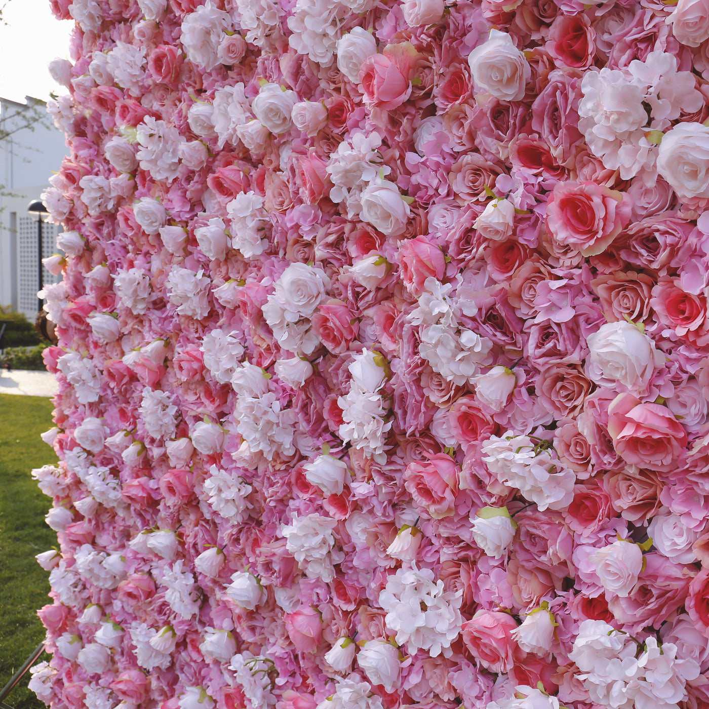 BD-035 2D Fabric Artificial Flower Backdrop Rolling Up Curtain Flower Wall - 8ft*8ft