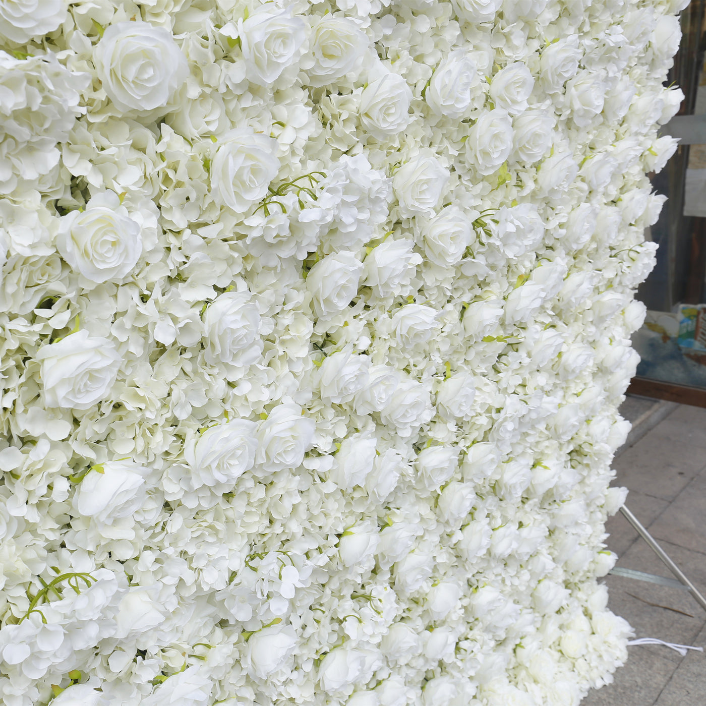 BD-047 2D Fabric Artificial Flower Backdrop Rolling Up Curtain Flower Wall - 8ft*8ft