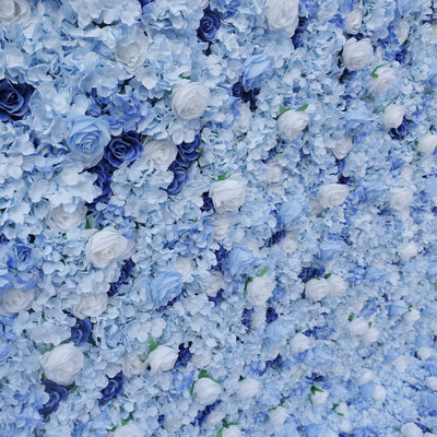 BD-054 3D Fabric Artificial Flower Backdrop Rolling Up Curtain Flower Wall - 8ft*8ft