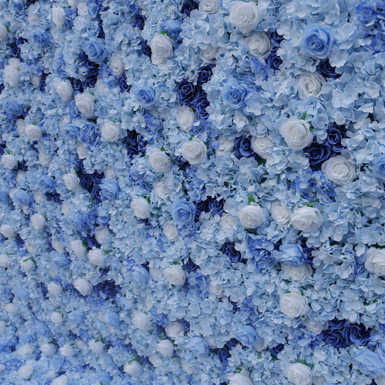 BD-054 3D Fabric Artificial Flower Backdrop Rolling Up Curtain Flower Wall - 8ft*8ft