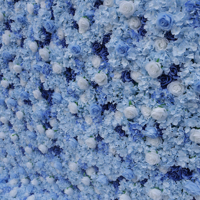 BD-054 3D Fabric Artificial Flower Backdrop Rolling Up Curtain Flower Wall - 8ft*8ft