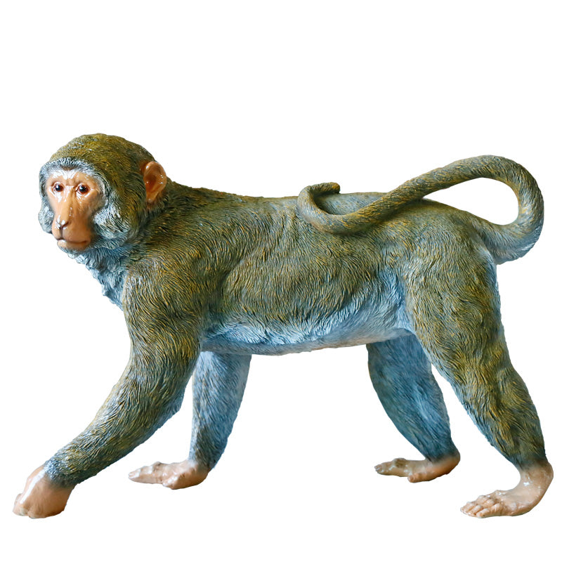 Custom Size Fiberglass Decorative Monkey Statuette