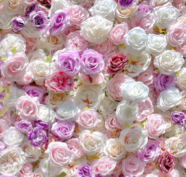 5D Fabric Artificial Flower Backdrop Rolling Up Curtain Flower Wall - 8ft*8ft