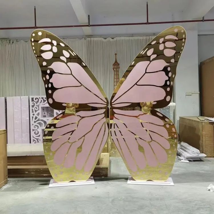 Butterfly Shape Acrylic Backdrops - Pink