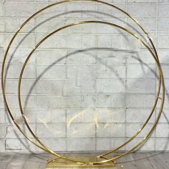 Simple Modern Stainless Steel Circle Arch 65" - Gold/Silver