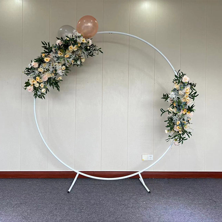 Simple Modern Aluminum Circle Arch 65" - White