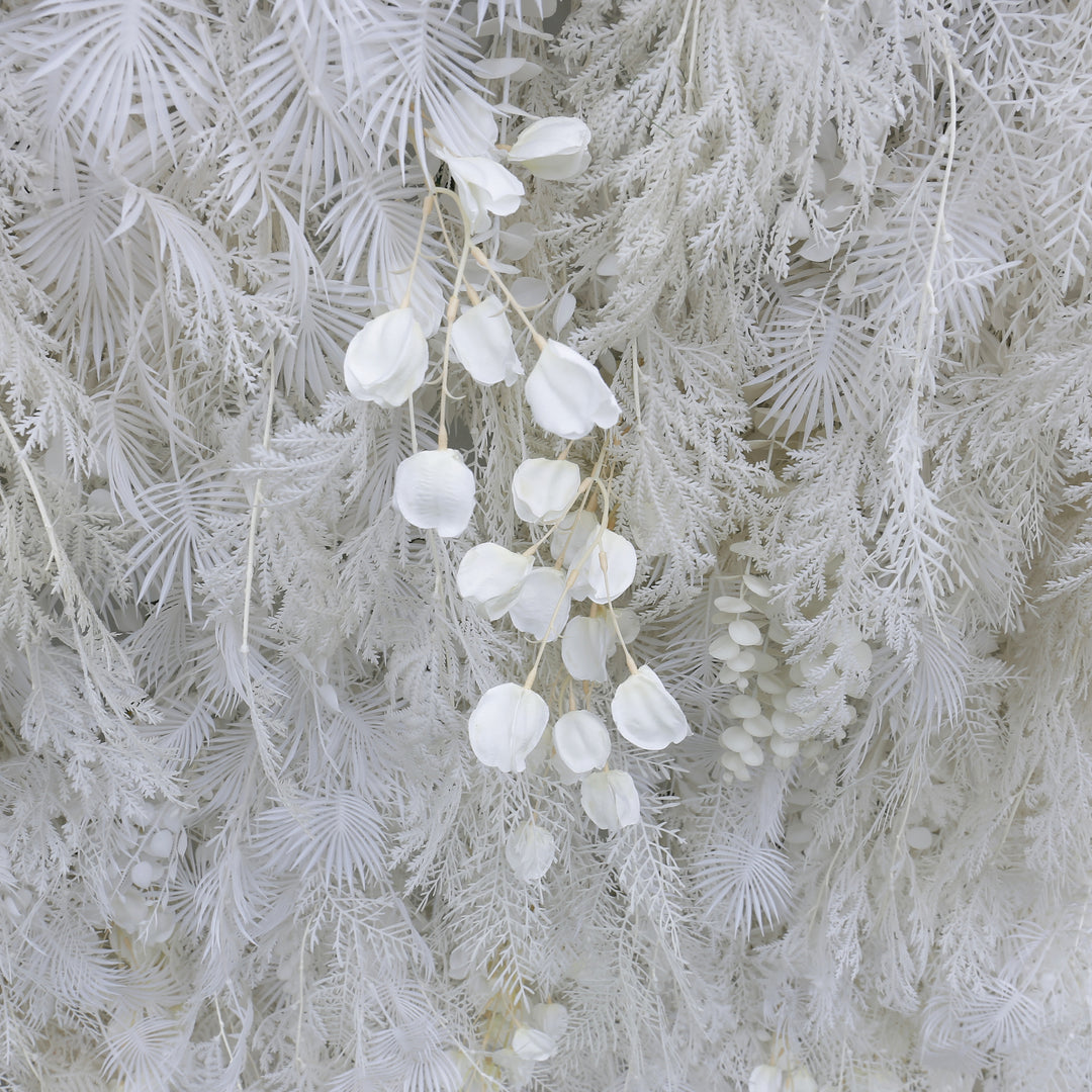 HE-BD029 5D Feather Backdrop Rolling Up Curtain Flower Wall - 8ft*8ft