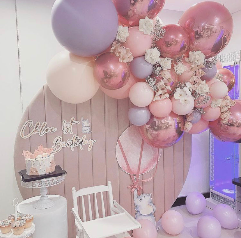 Velvet Round Event Decor Backdrop 65" - Pink