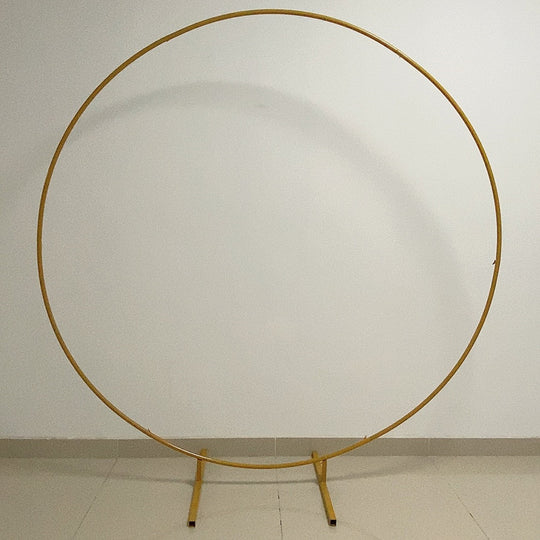 Simple Modern Aluminum Circle Arch 65" - Gold