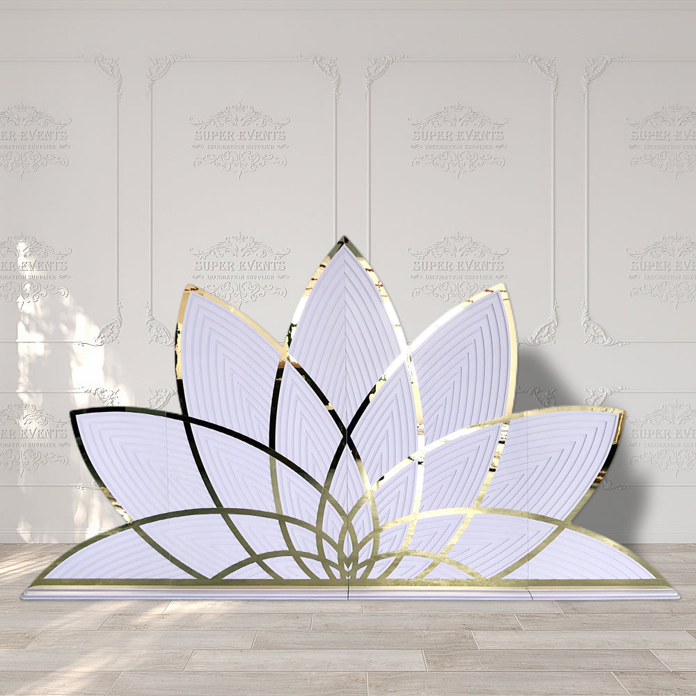 PVC Lotus Flower Backdrop - White
