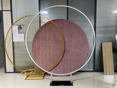 Round Backdrop Set with Custom Cover and Carrying Bag - 7ft