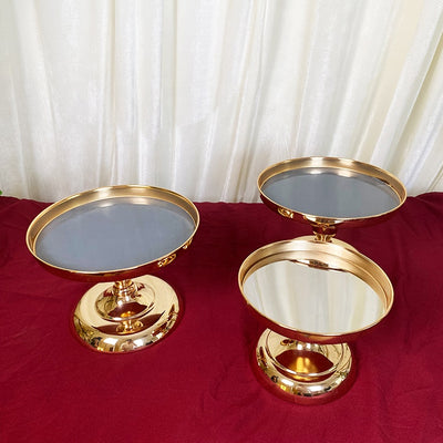 Metal Dessert Cake Display Stand Set - Gold
