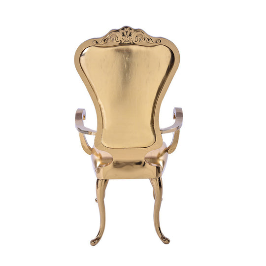 Stainless Steel Modern Padded Back Alexa Dining Event Chair - Gold