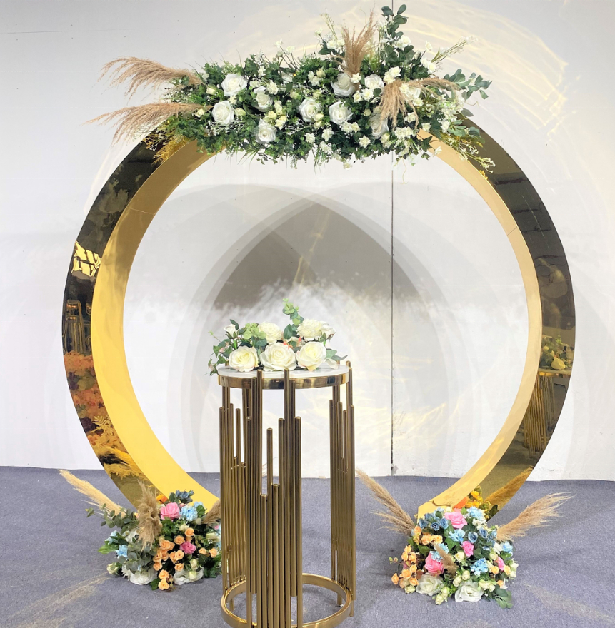 Round Backdrop Pvc PVC Round Shape Event Backdrop - Gold – Supereventdecor