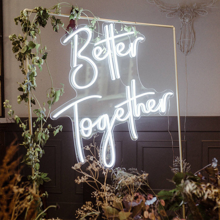 Custom Neon Sign " Better Together " - Choose your Size and Color!