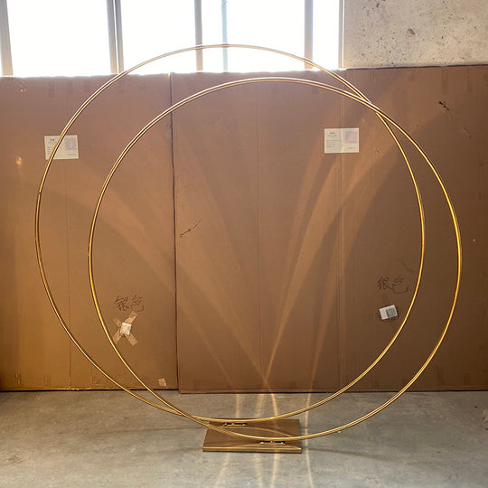 Simple Modern Stainless Steel Circle Arch 65" - Gold/Silver
