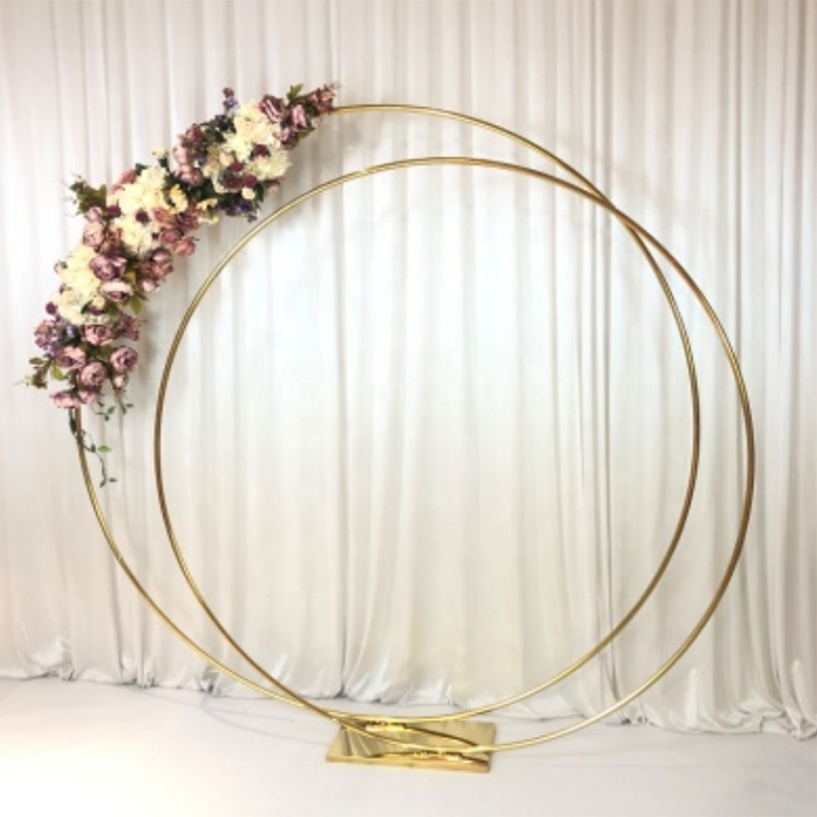 Simple Modern Stainless Steel Circle Arch 65" - Gold/Silver
