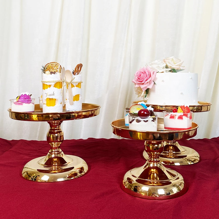 Metal Dessert Cake Display Stand Set - Gold