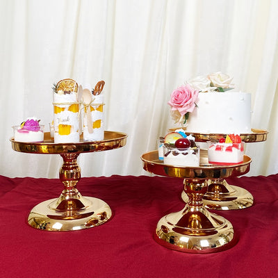 Metal Dessert Cake Display Stand Set - Gold
