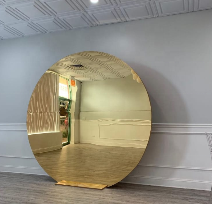 Custom Gold Round Acrylic Backdrop - 6.5ft