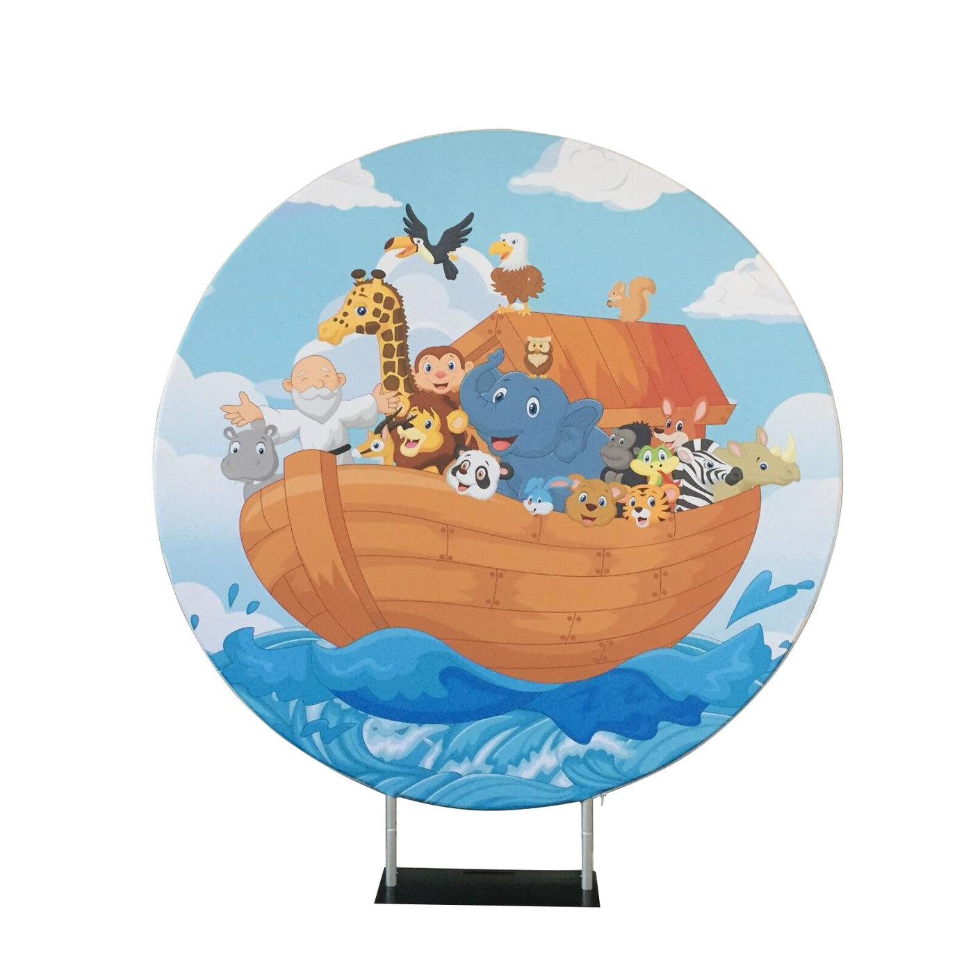 Round Backdrop Set with Custom Cover and Carrying Bag - 7ft