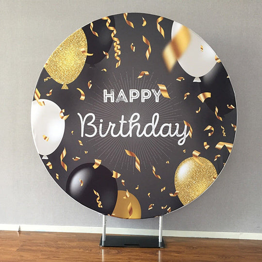 Round Backdrop Set with Custom Cover and Carrying Bag - 7ft