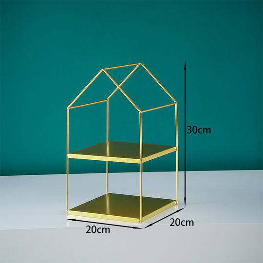 Metal Dessert Cake Display Stand Set - Gold