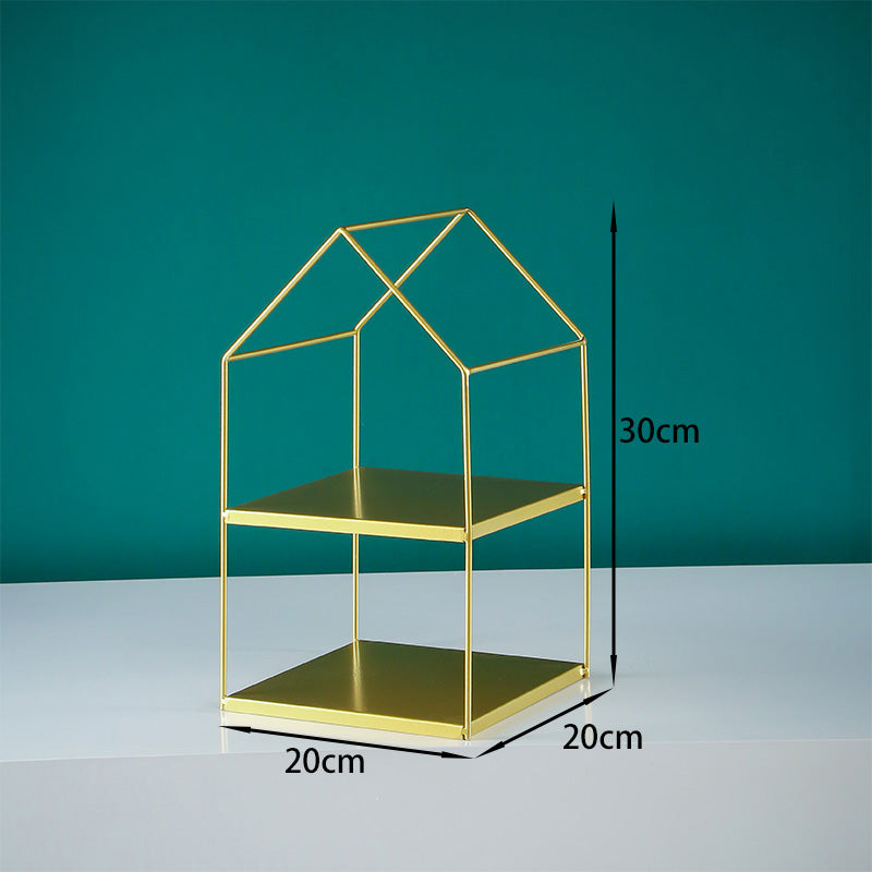 Metal Dessert Cake Display Stand Set - Gold