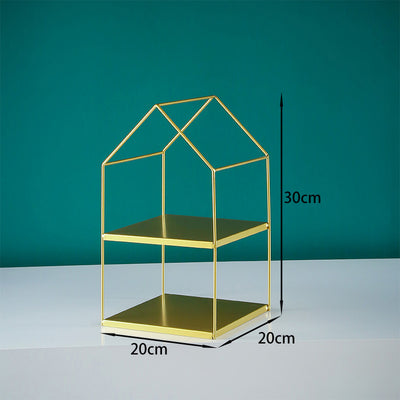 Metal Dessert Cake Display Stand Set - Gold