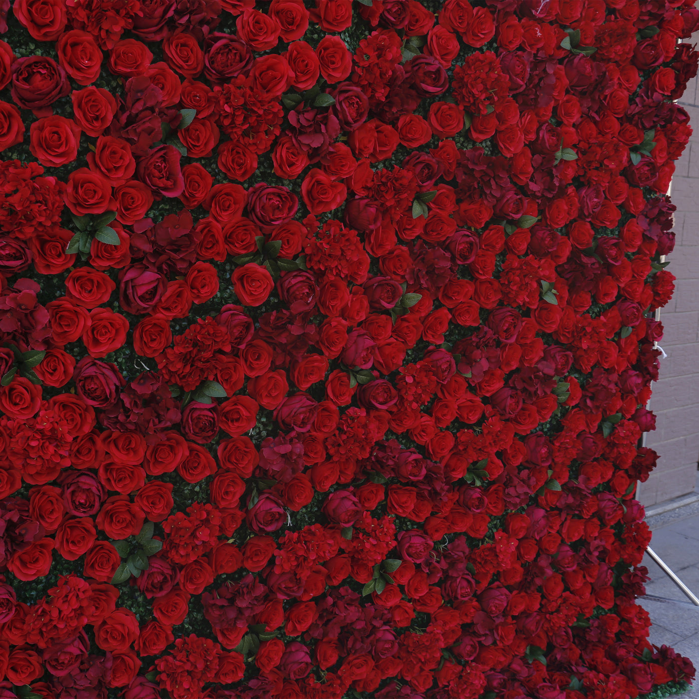 BD-045 2D Fabric Artificial Flower Backdrop Rolling Up Curtain Flower Wall - 8ft*8ft