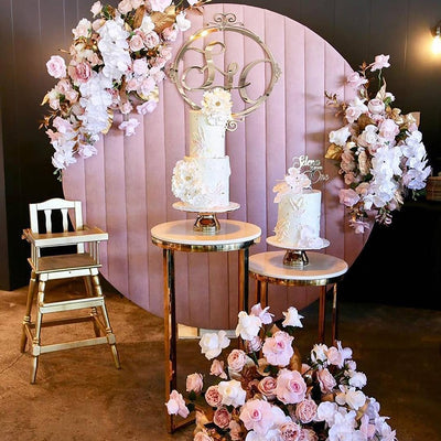 Velvet Round Event Decor Backdrop 65" - Pink
