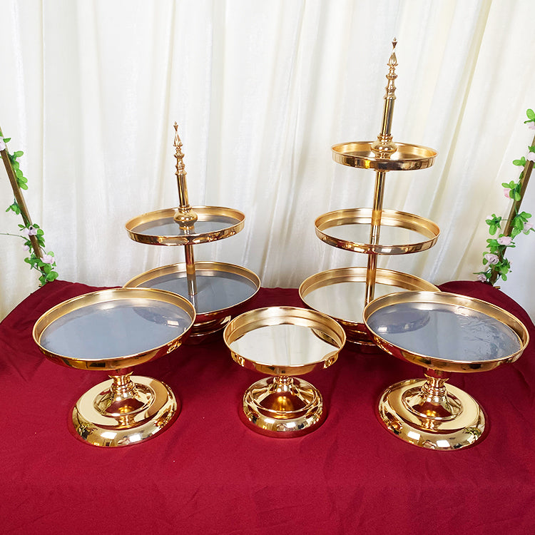 Metal Dessert Cake Display Stand Set - Gold
