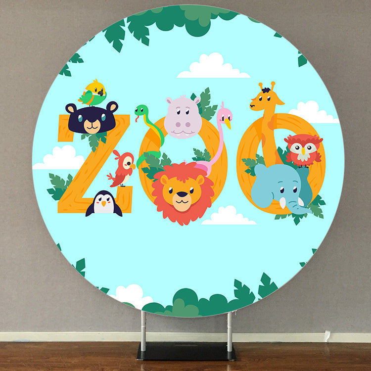 Round Backdrop Set with Custom Cover and Carrying Bag - 7ft