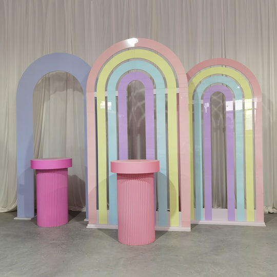 Acrylic Arched Backdrop Set - Multicolor