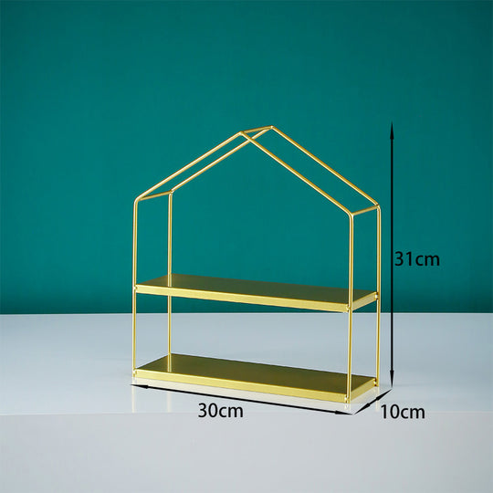 Metal Dessert Cake Display Stand Set - Gold