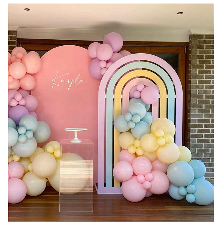 Acrylic Arched Backdrop Set - Multicolor
