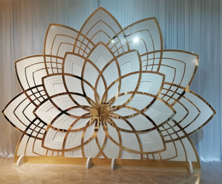 PVC Lotus Flower Backdrop - White