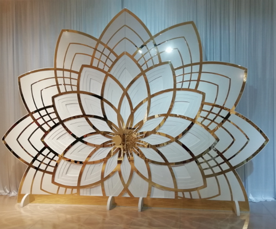 PVC Lotus Flower Backdrop - White