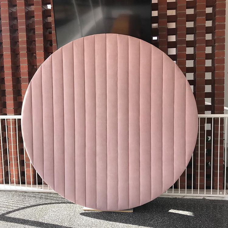 Velvet Round Event Decor Backdrop 65" - Pink