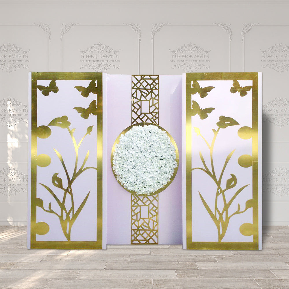 PVC Event Party Wedding Square Stage Decor Backdrop - Gold ...