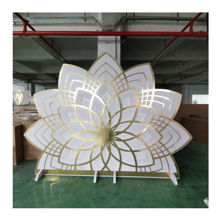PVC Lotus Flower Backdrop - White