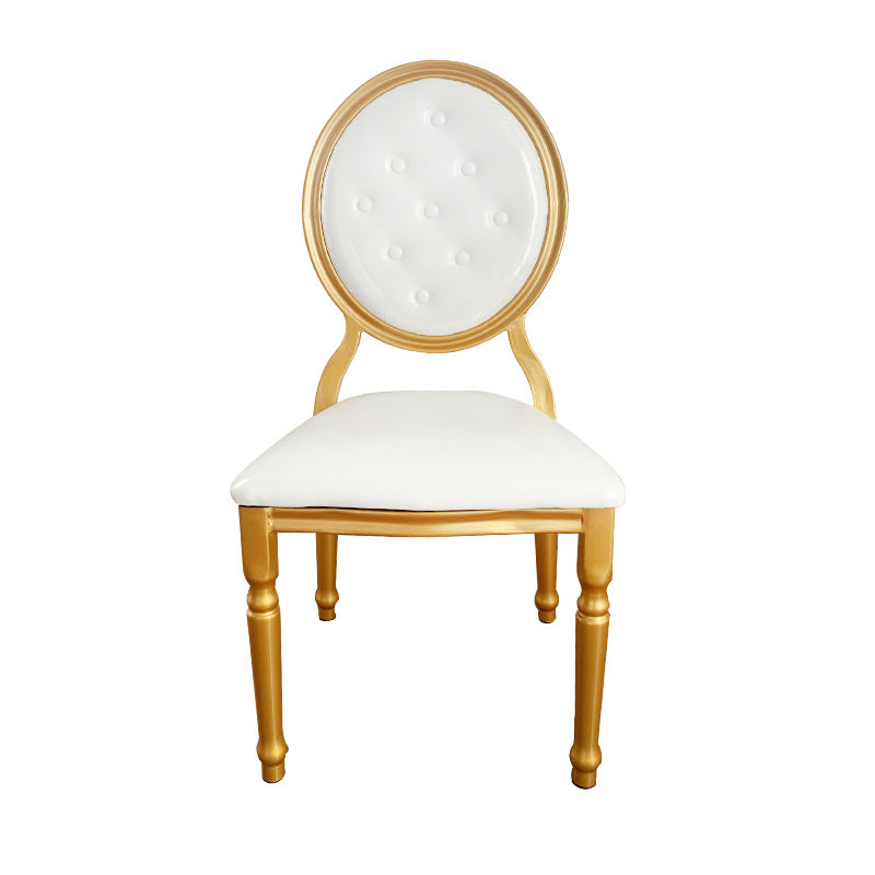 Stainless Steel Modern Padded Oval Back Alexa Dining Event Chair - Gold