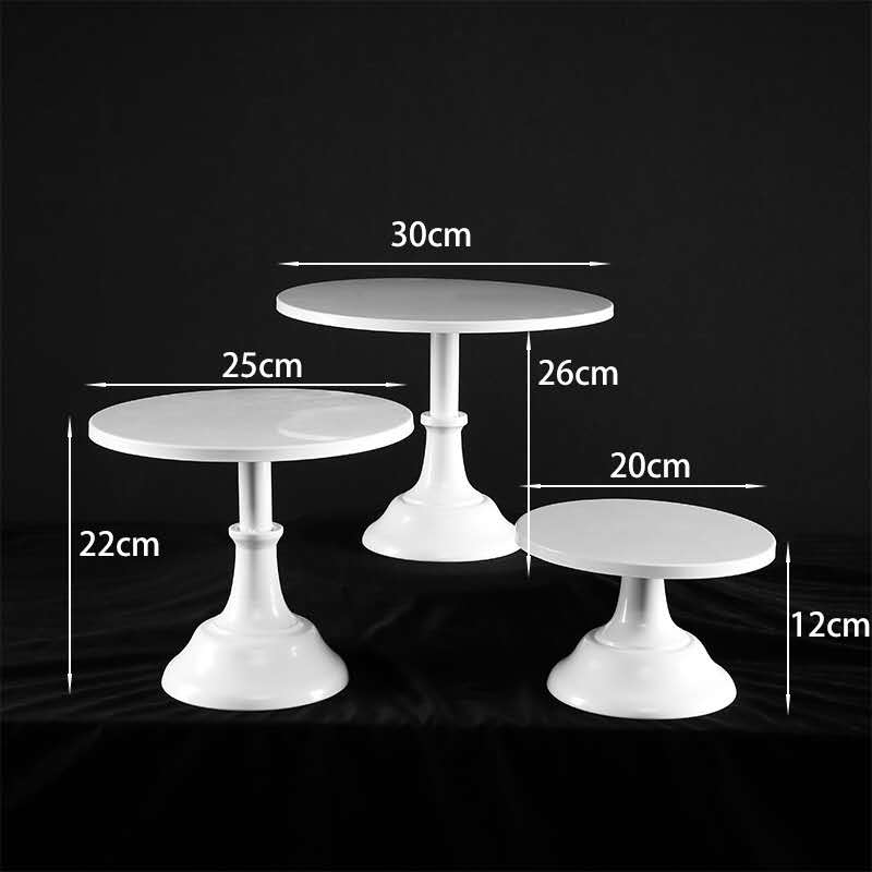 Metal Dessert Cake Display Stand Set - White