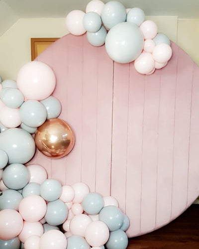 Velvet Round Event Decor Backdrop 65" - Pink/Blue