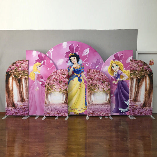 Arched Backdrop Fabric Set / Double Sided Tension Fabric Cover - Multicolor